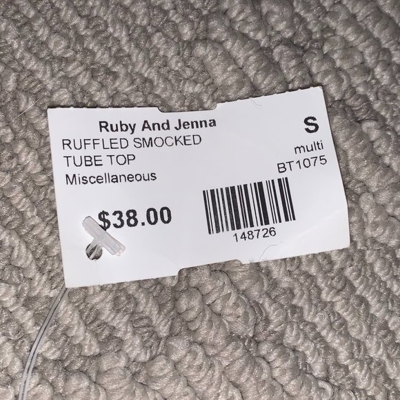 Ruby & Jenna, Stripe Tube Top, Size Small - Picture 2 of 2